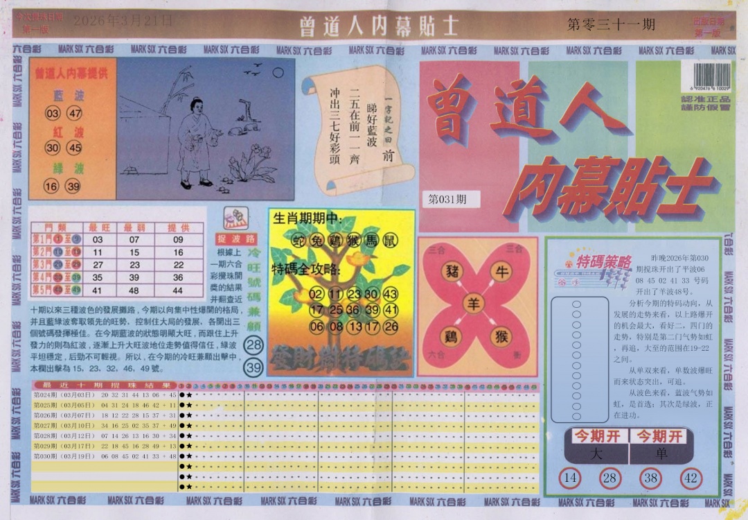 031期曾道人内幕贴士A[图]