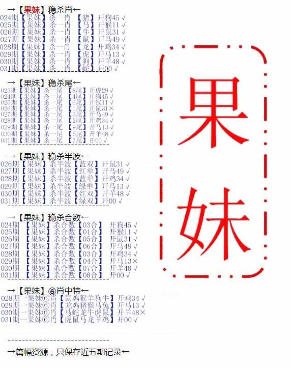031期果妹心水[图]